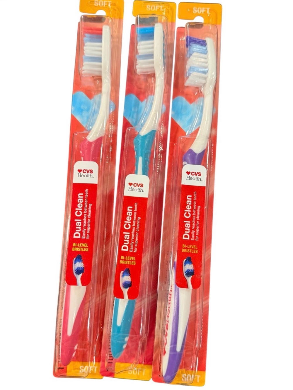 CVS Health Dual Clean Toothbrush Bundle of Three